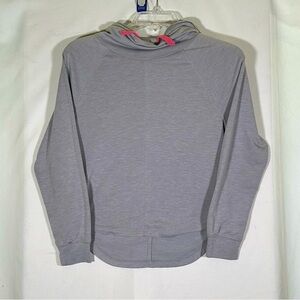 Derek Heart Gray Sporty Lightweight Cowl Neck Drawstring Hoodie Girl's 10